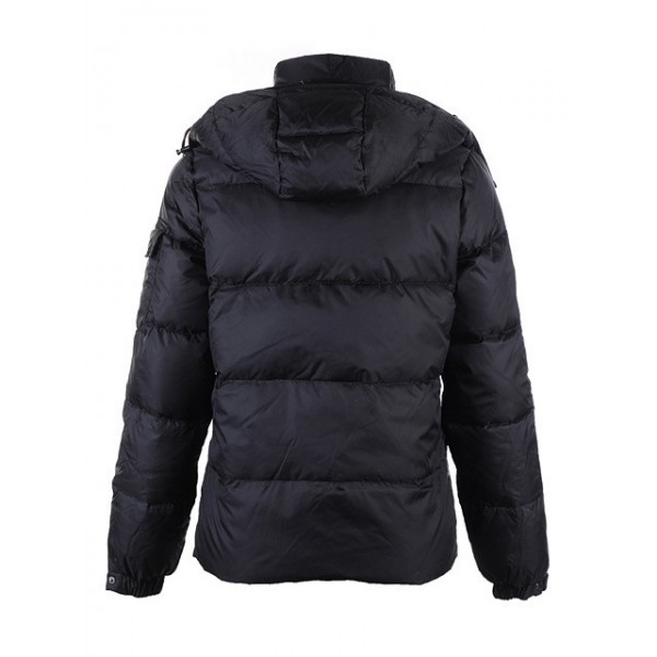 Moncler Simple nero Collare Mock Zipper E Cap Uomo Cappotti uscita